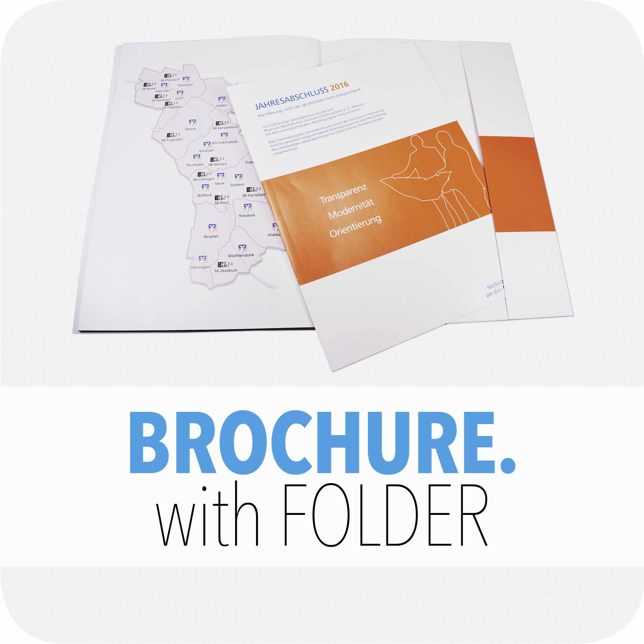 Brochure with folder
