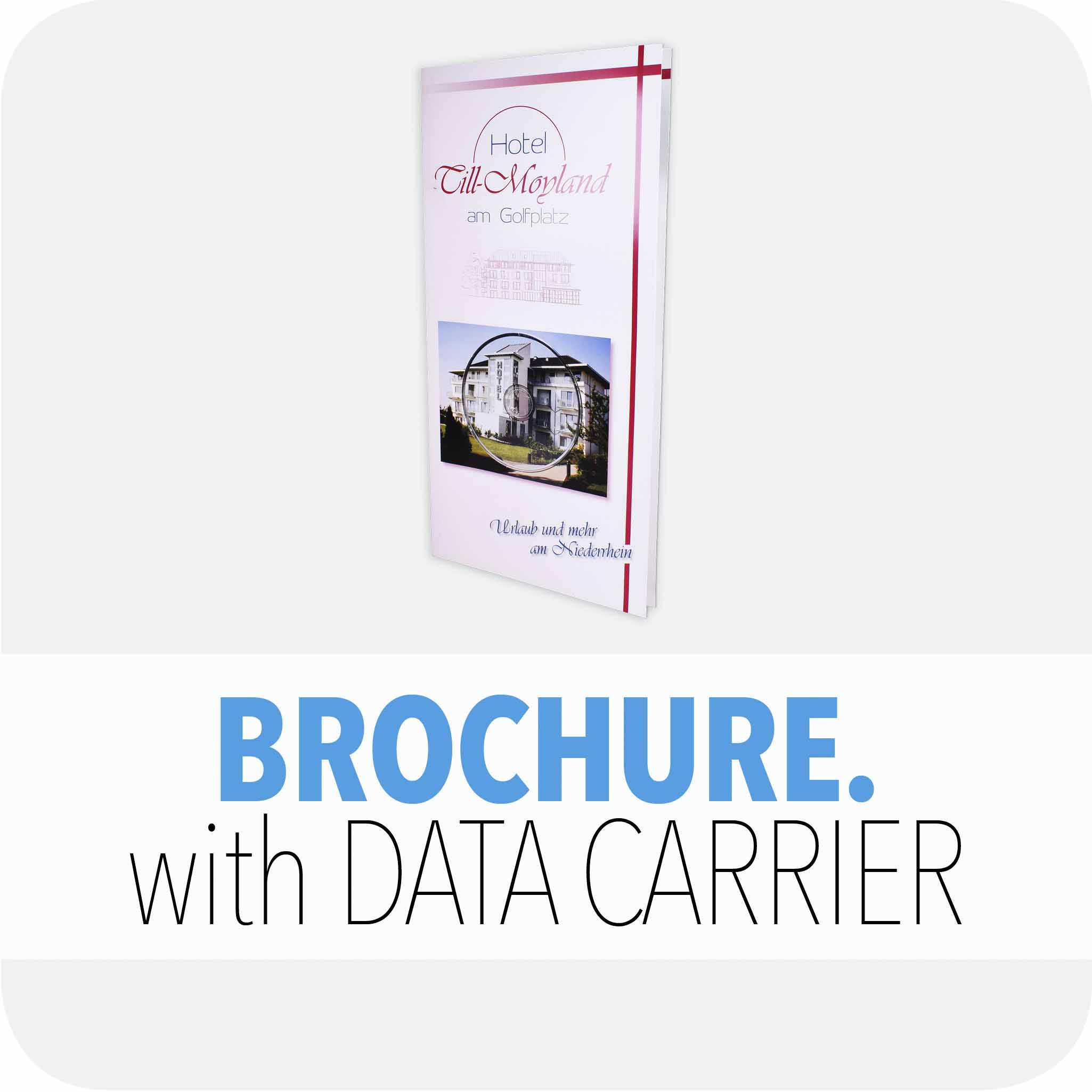Brochure with data carrier