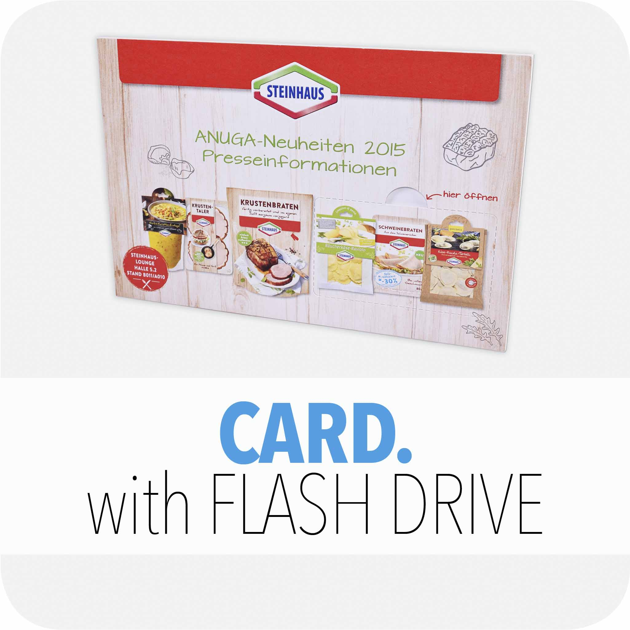 Card with flash drive