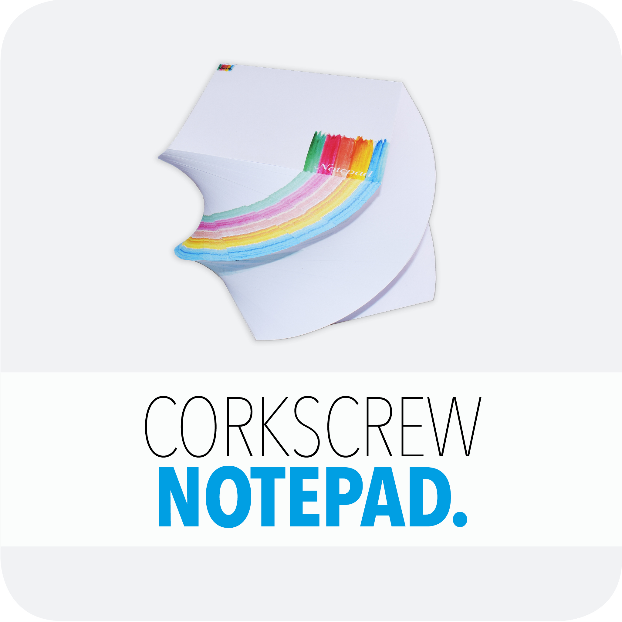 Corkscrew notepad