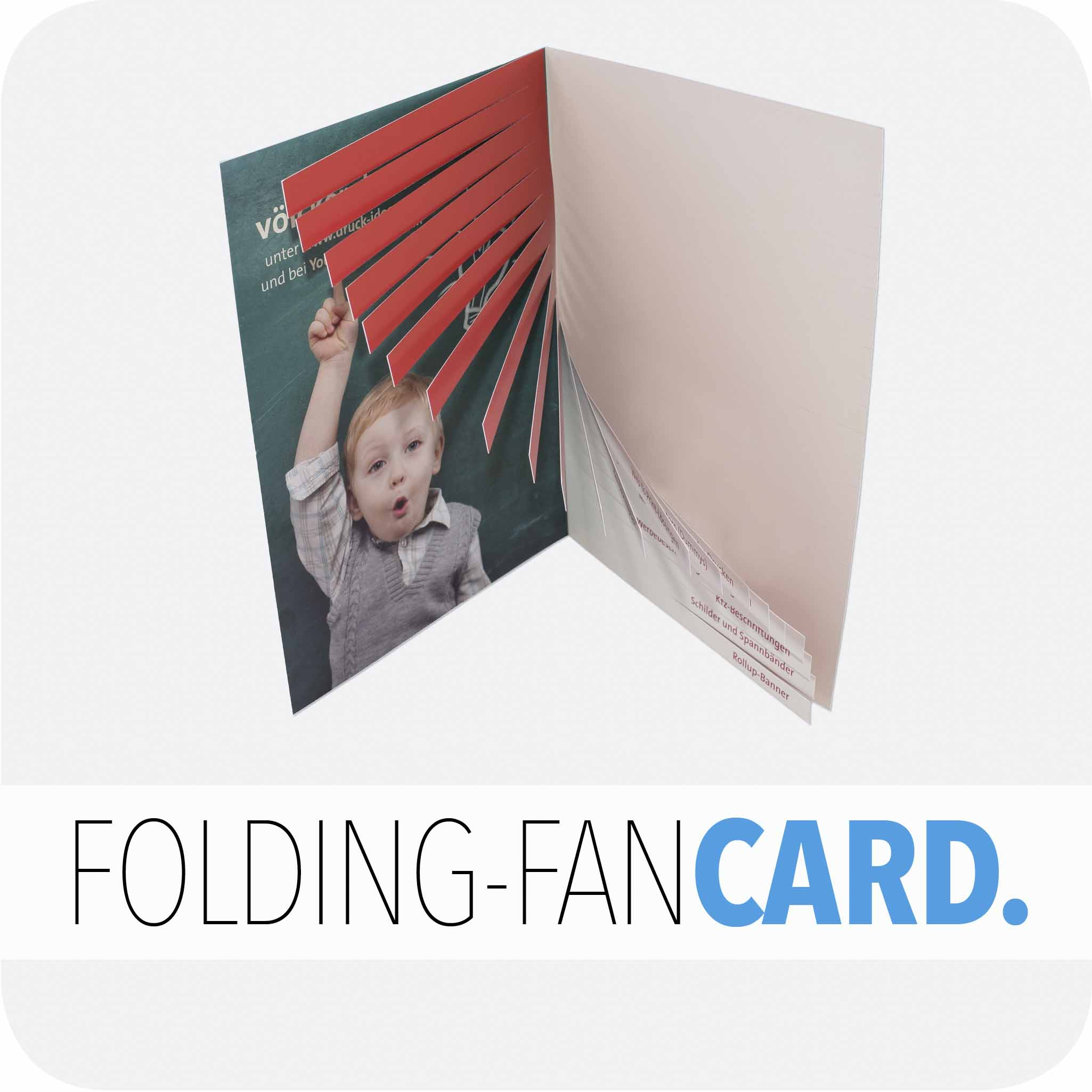 Folding-fan card