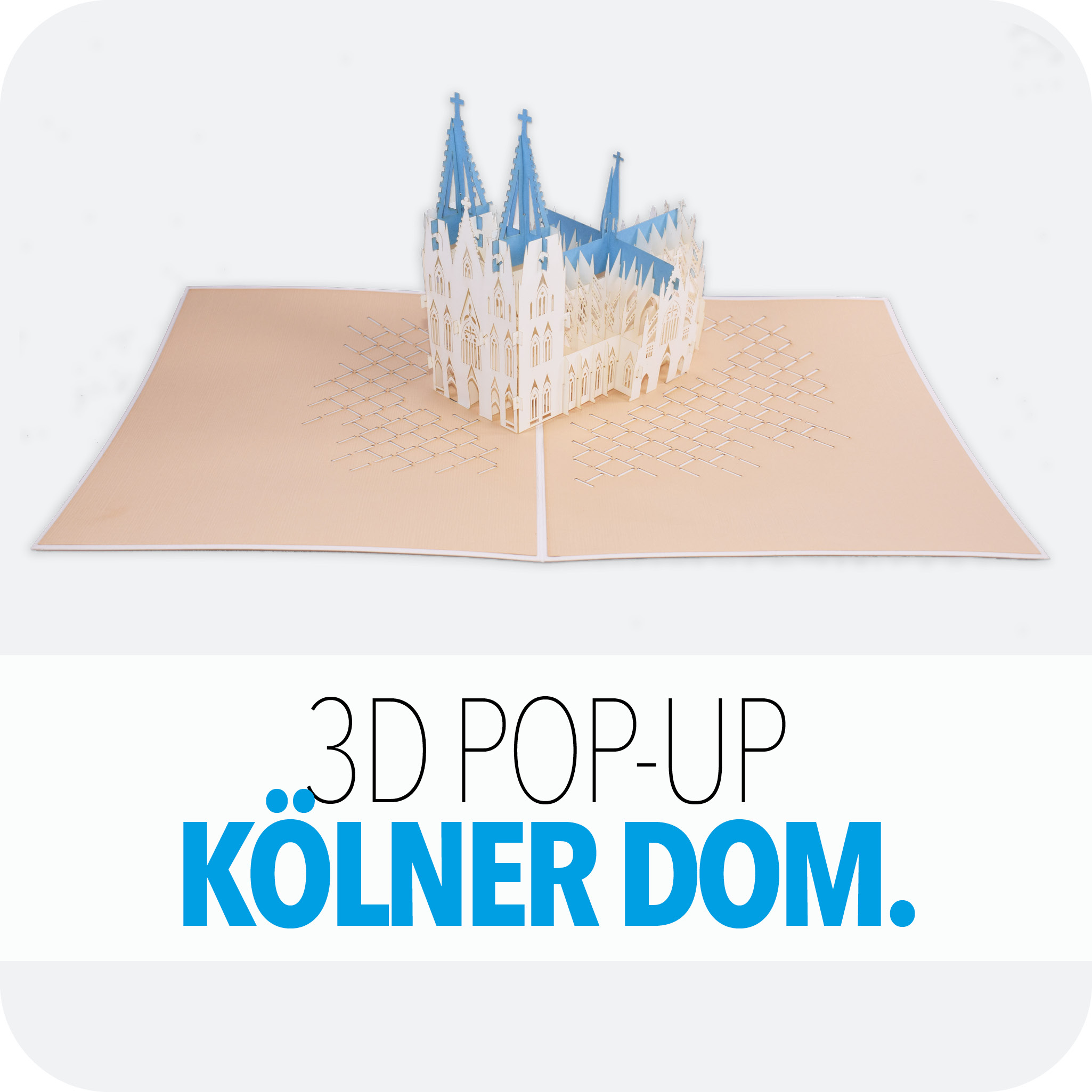 3D Pop-Up Karte Kölner Dom