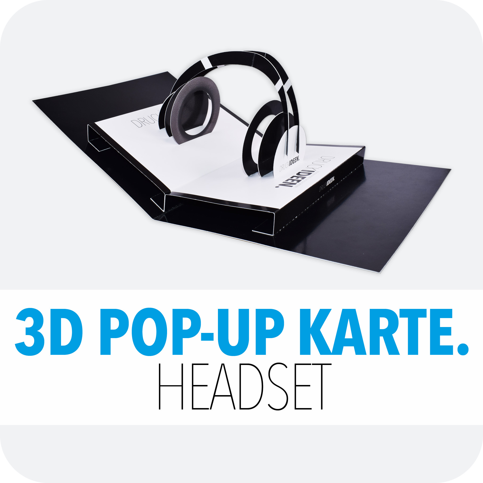 3D Pop-Up Karte Headset