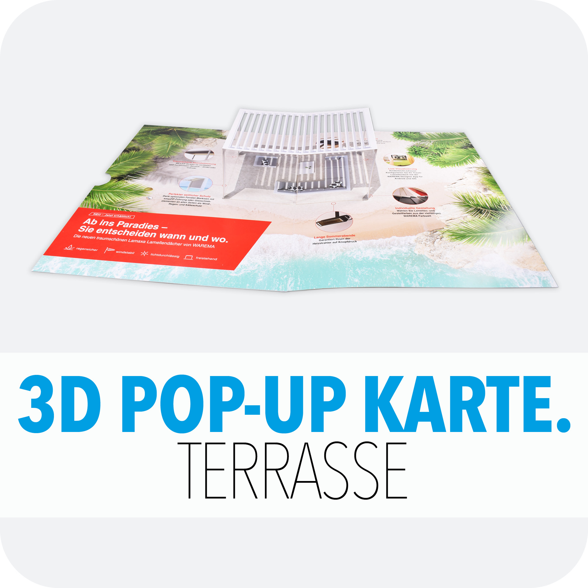 3D Pop-Up Karte Terrasse